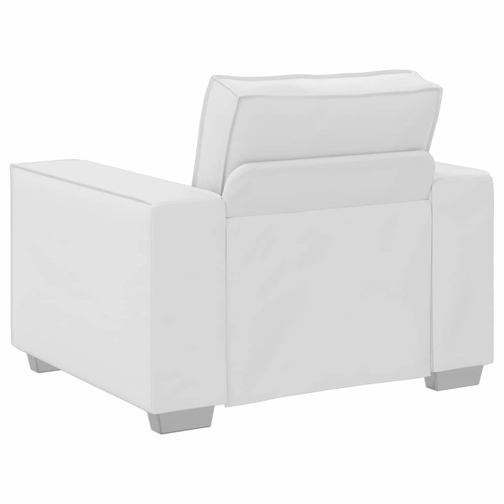 Fauteuil Blanc 100 cm Simili cuir