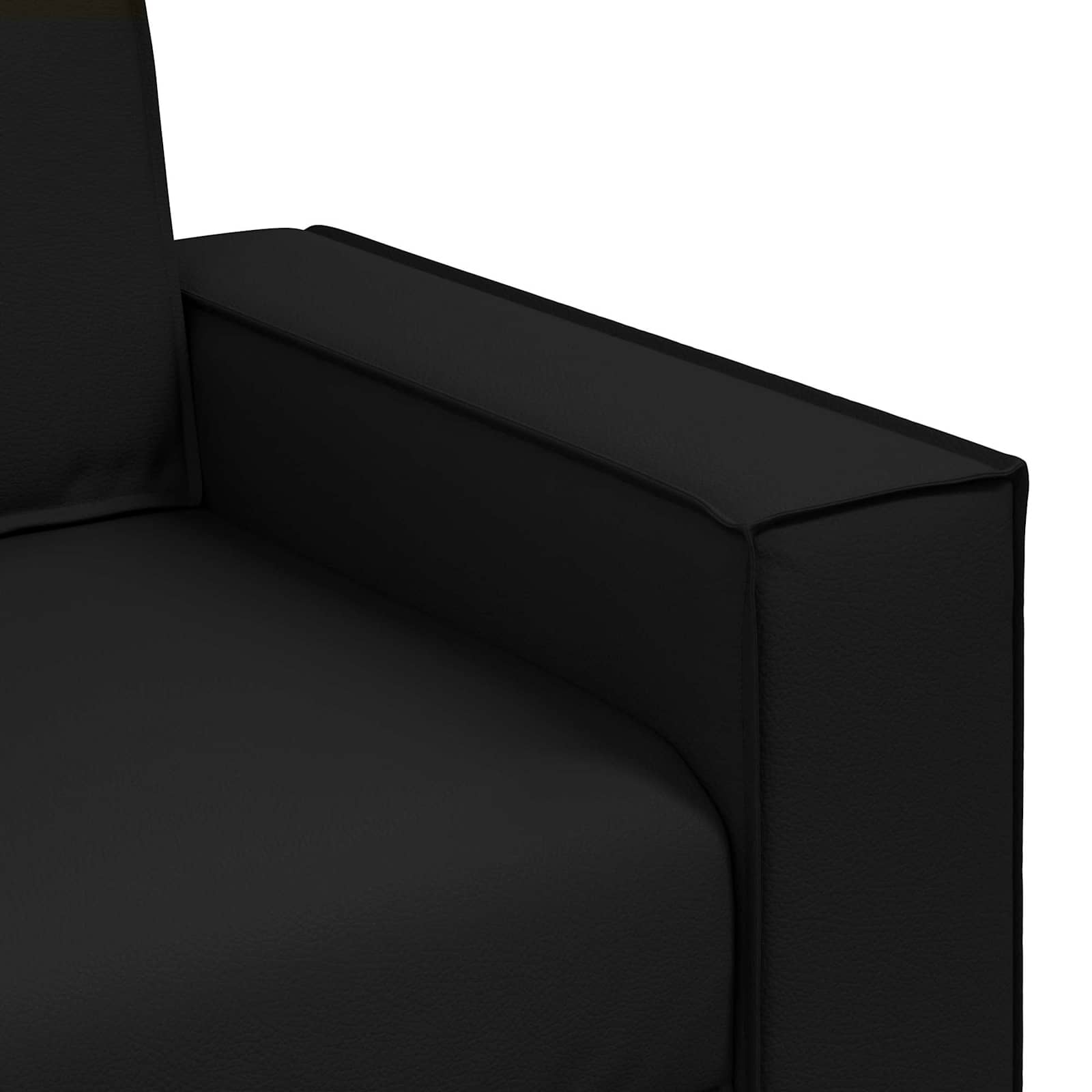 Canapé Noir 160 x 80 x 84 cm tissu - XIOS