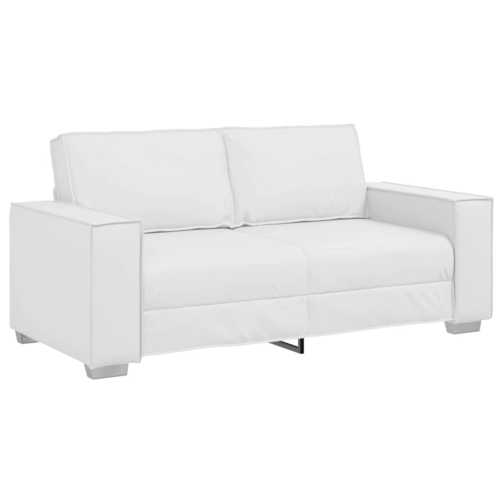 Canapé deux places Blanc 180 cm Simili cuir