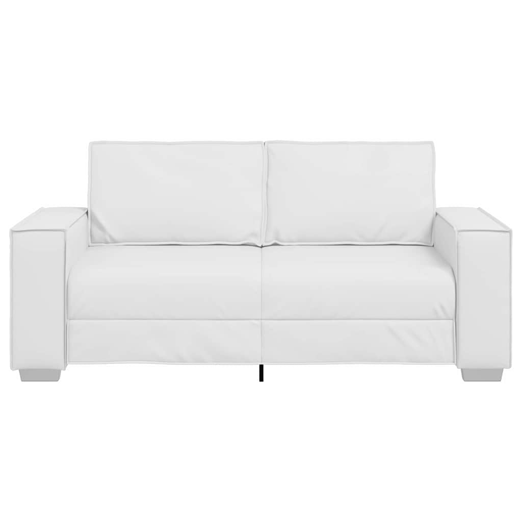 Canapé deux places Blanc 180 cm Simili cuir