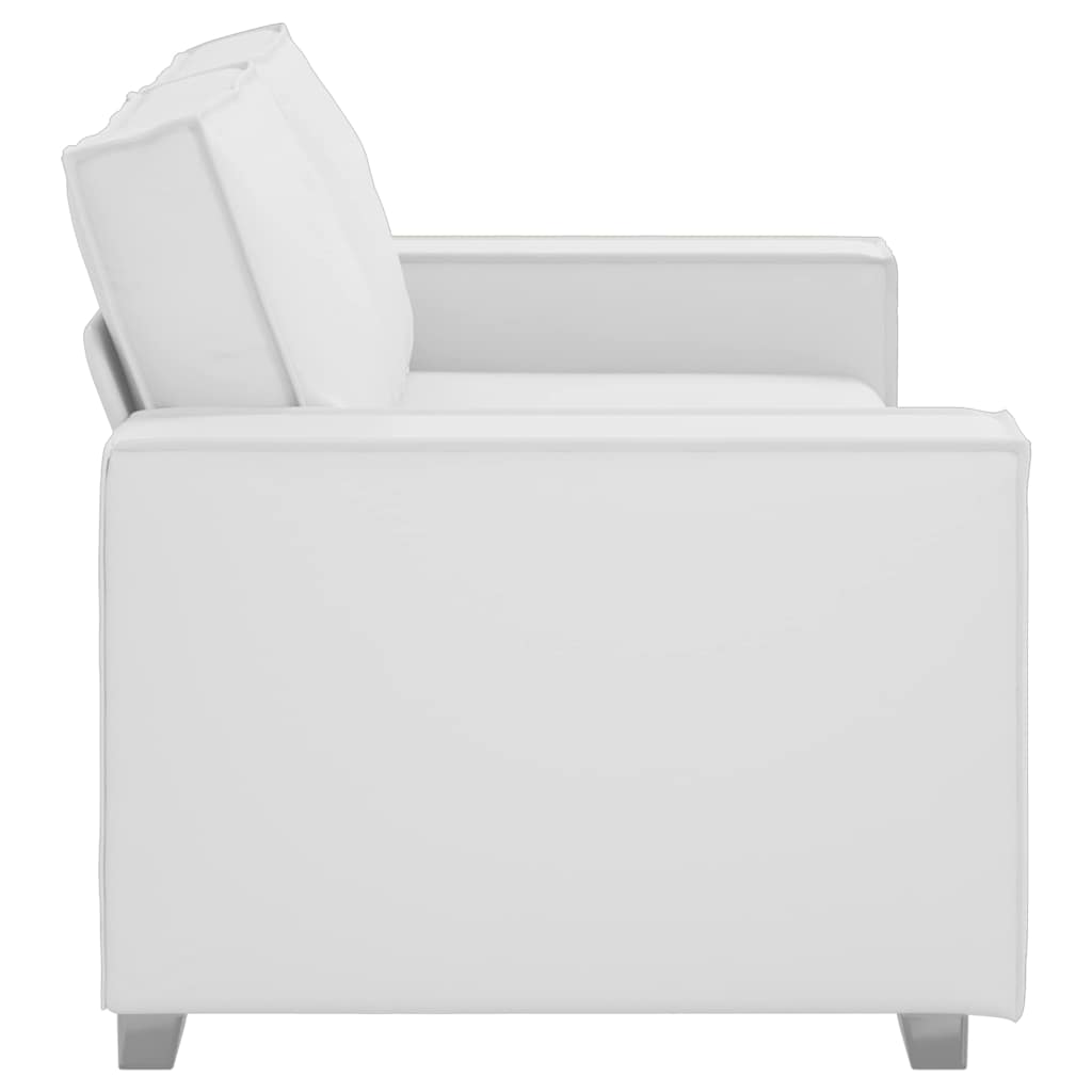 Canapé deux places Blanc 180 cm Simili cuir