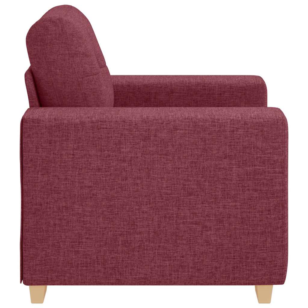 Canapé/Fauteuil rouge vin 100x78x80 cm tissu - XIOS