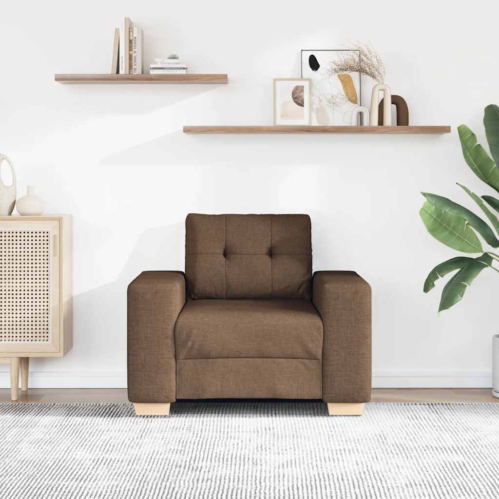 Fauteuil canapé marron 100x78x80 cm en tissu - XIOS