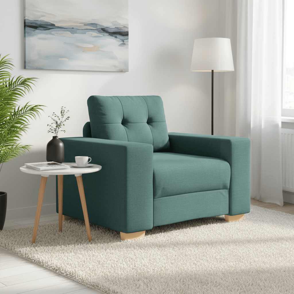 Canapé/Fauteuil vert foncé 100x78x80 cm en tissu - XIOS
