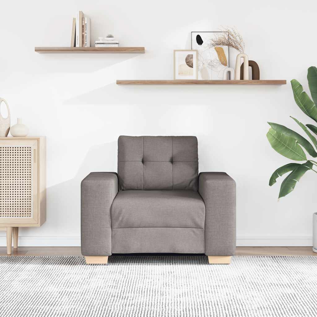 Canapé-fauteuil taupe 100x78x80 cm en tissu - XIOS