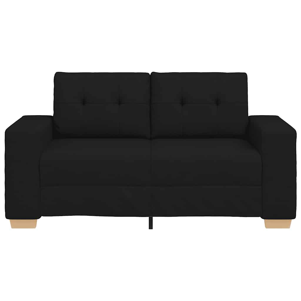 Canapé deux places noir 160x77x82 cm en tissu - XIOS
