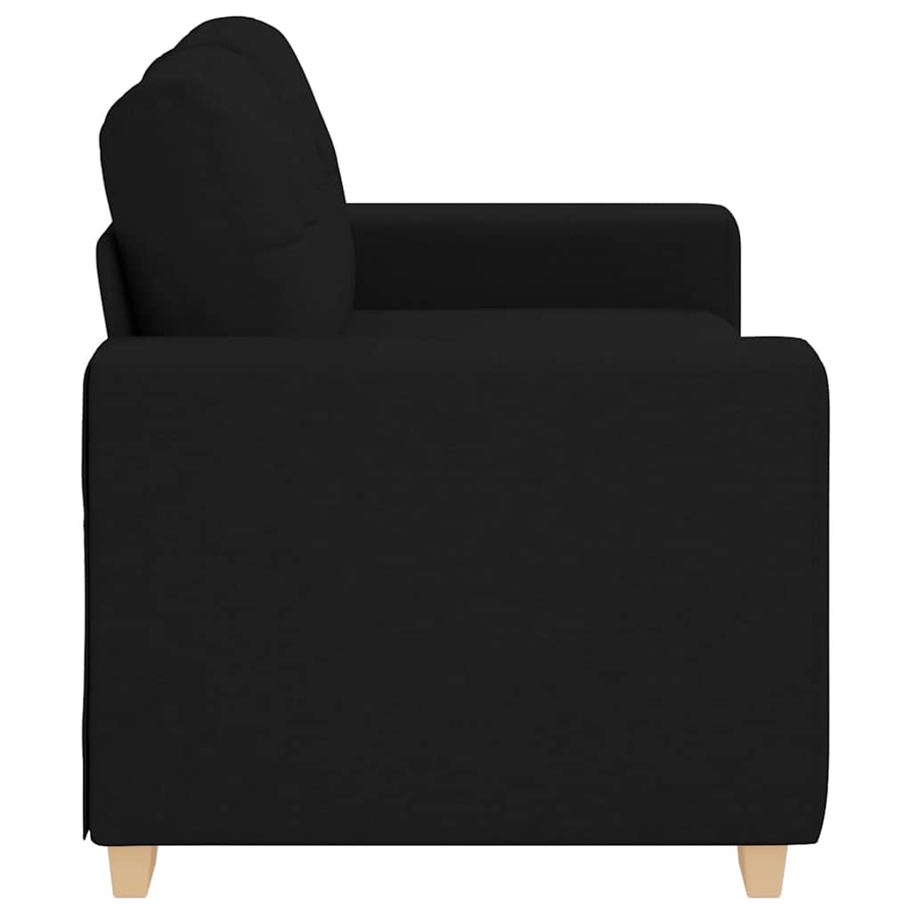 Canapé deux places noir 160x77x82 cm en tissu - XIOS
