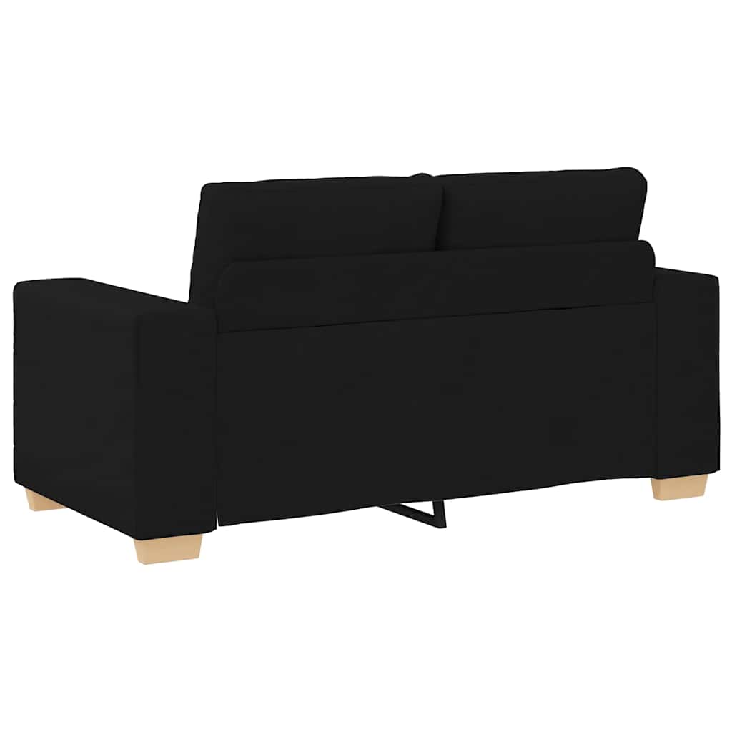 Canapé deux places noir 160x77x82 cm en tissu - XIOS