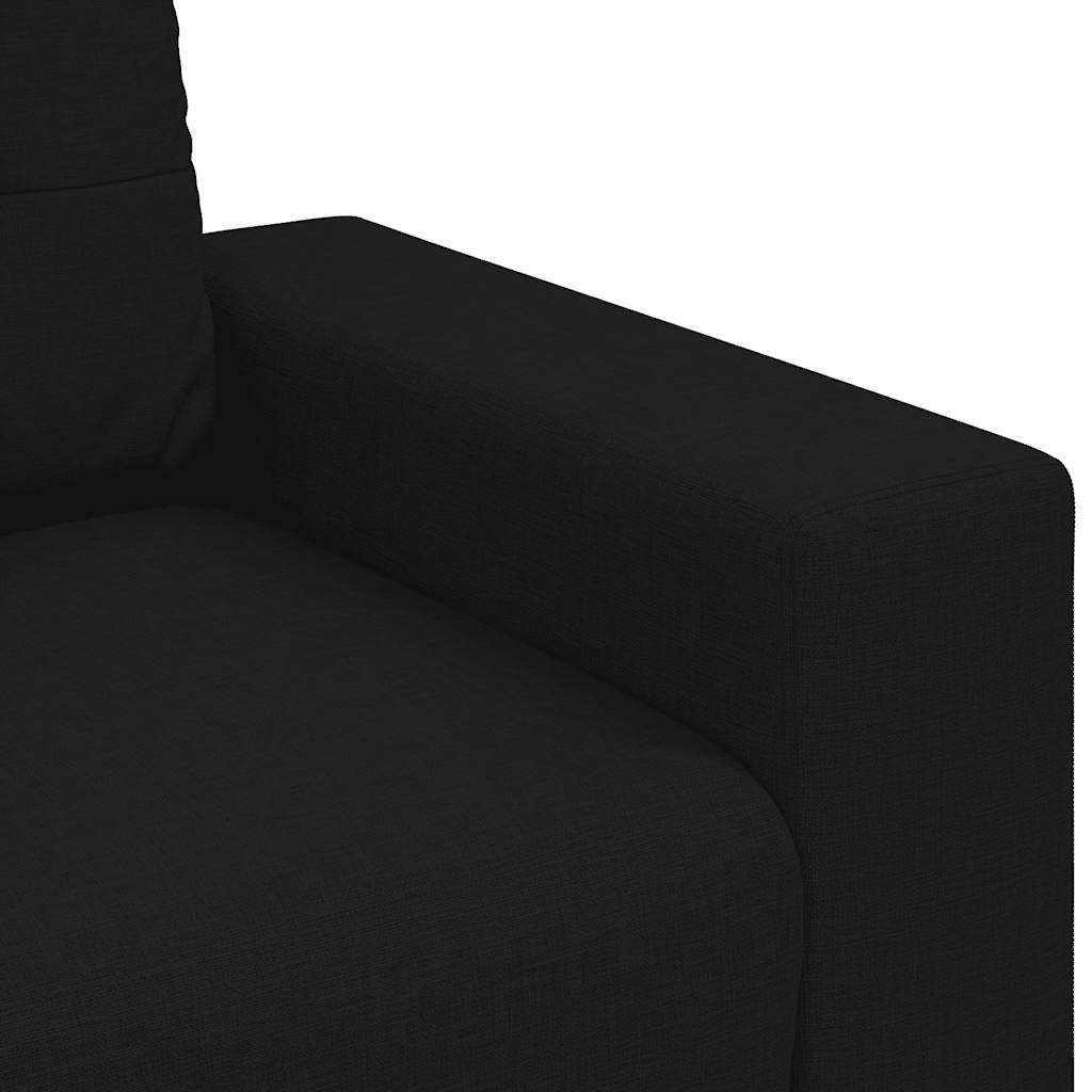 Canapé deux places noir 160x77x82 cm en tissu - XIOS