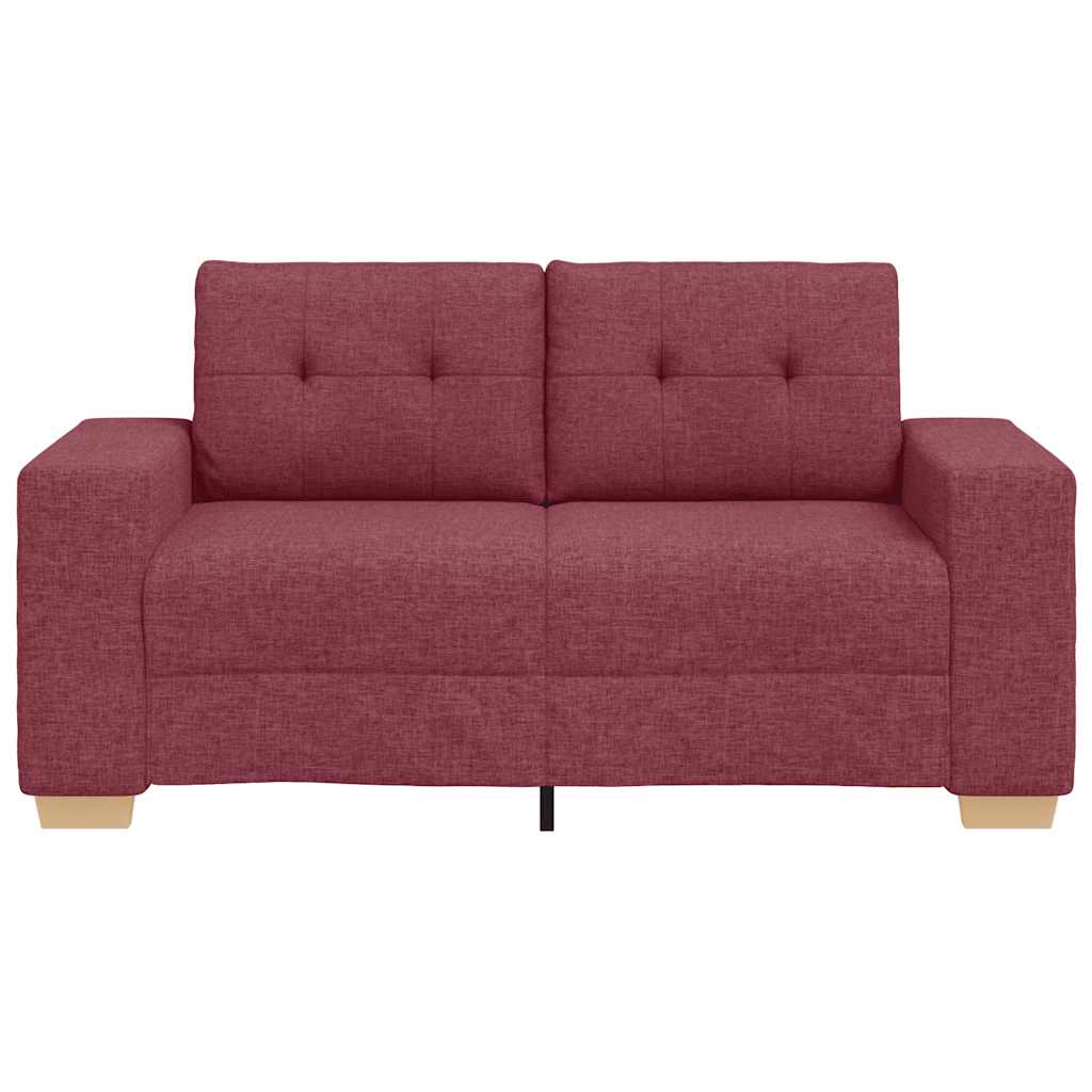 Canapé deux places rouge vin 160x77x82 cm en tissu - XIOS