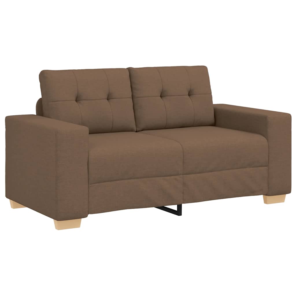 Canapé deux places marron 160x77x82 cm en tissu - XIOS