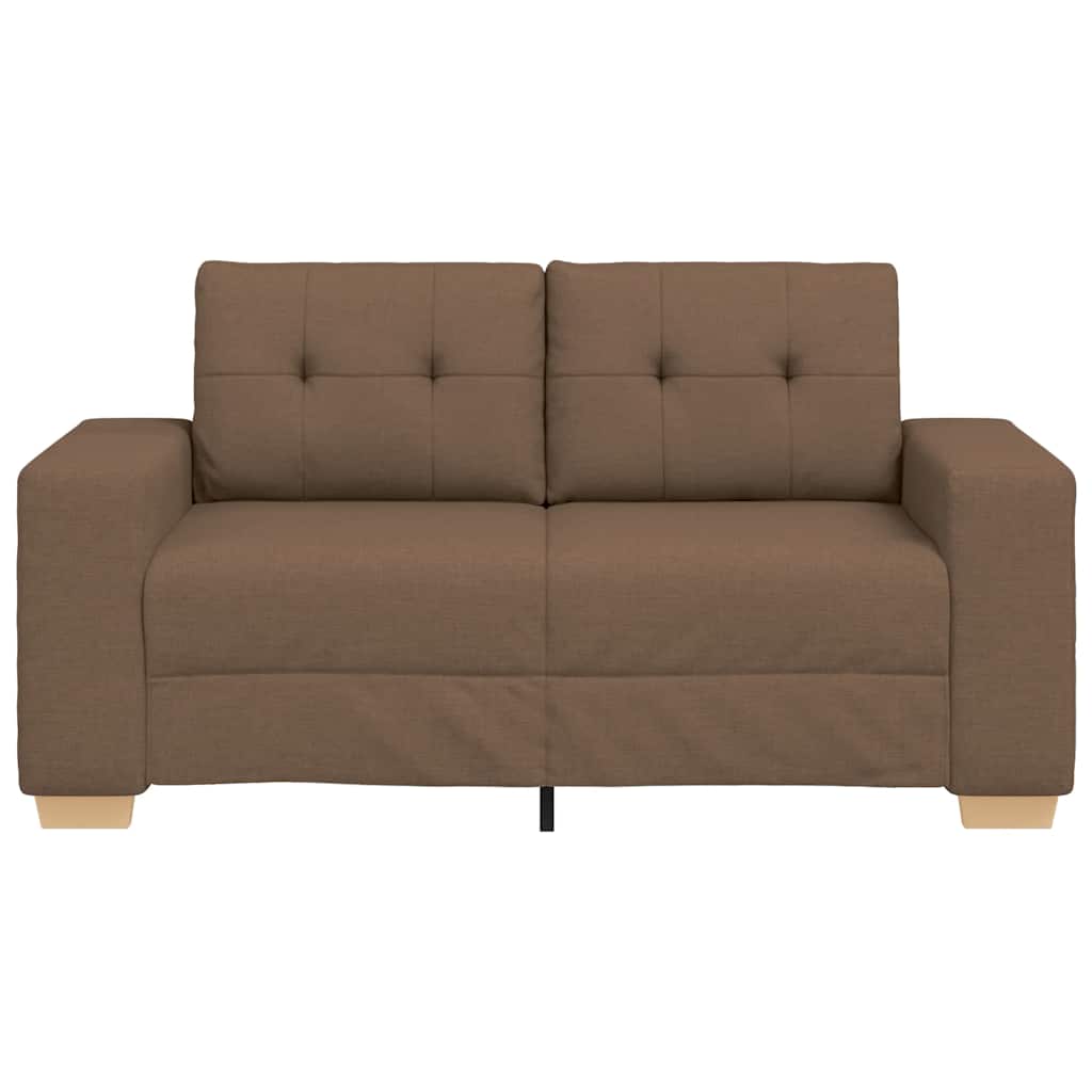 Canapé deux places marron 160x77x82 cm en tissu - XIOS