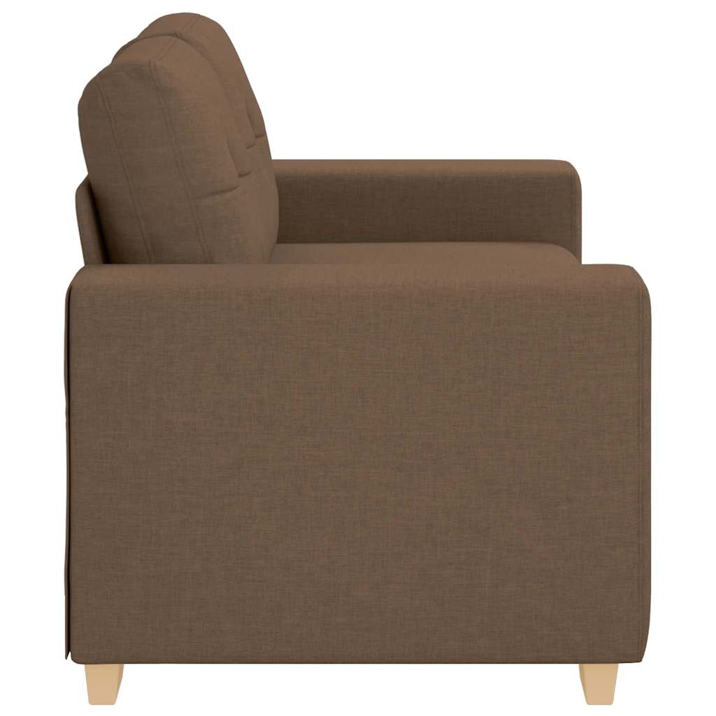 Canapé deux places marron 160x77x82 cm en tissu - XIOS