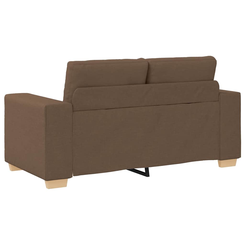 Canapé deux places marron 160x77x82 cm en tissu - XIOS