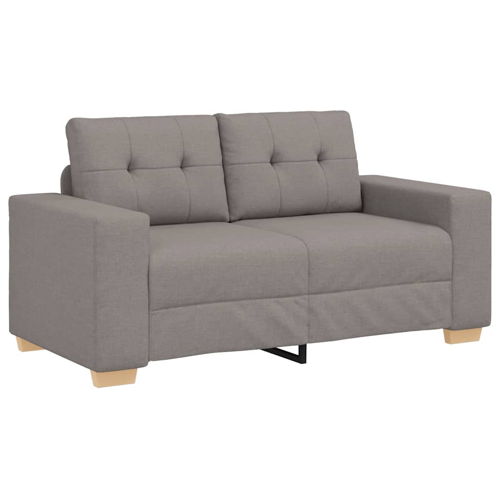 Canapé deux places taupe 160x77x82 cm en tissu