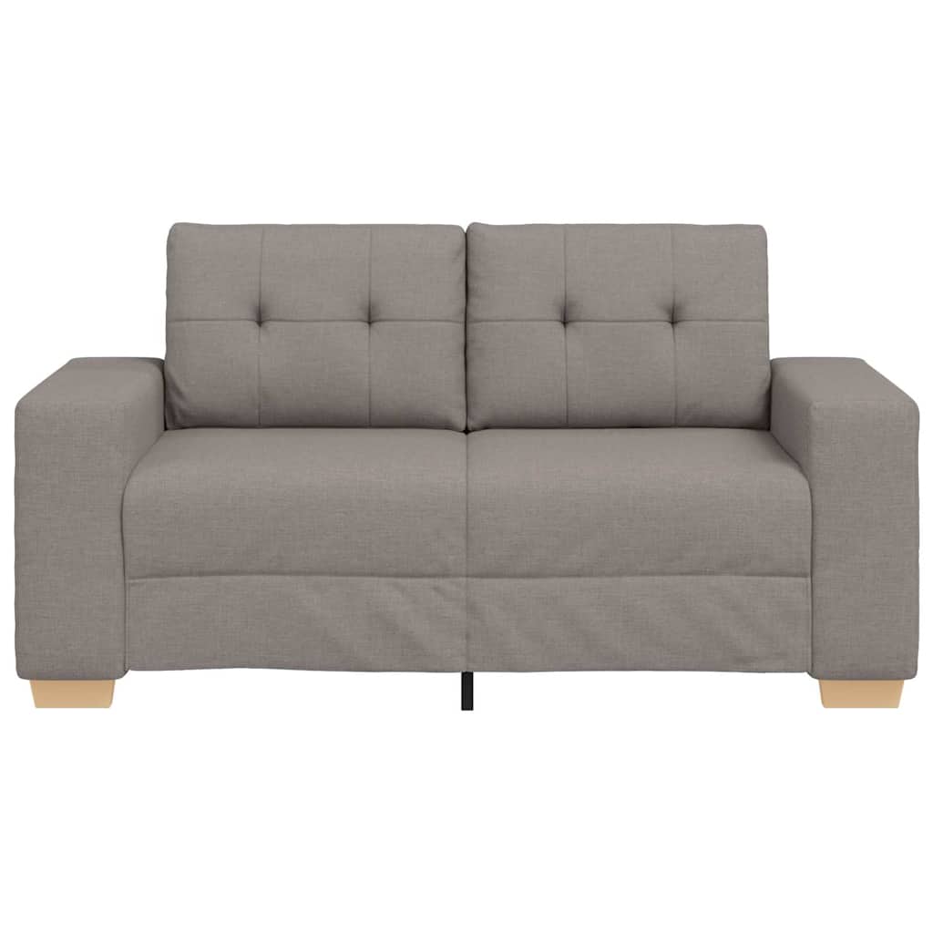 Canapé deux places taupe 160x77x82 cm en tissu