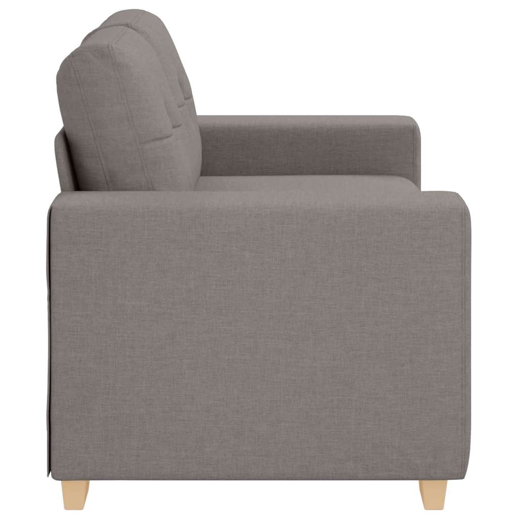 Canapé deux places taupe 160x77x82 cm en tissu