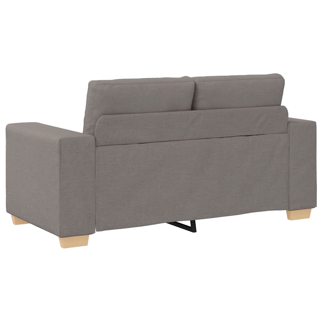 Canapé deux places taupe 160x77x82 cm en tissu