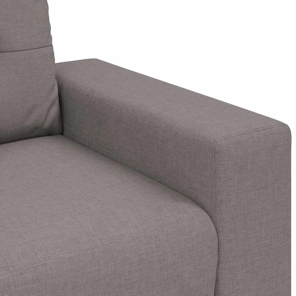 Canapé deux places taupe 160x77x82 cm en tissu