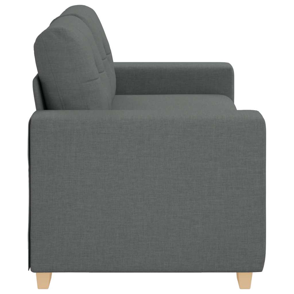 Canapé deux places gris foncé 180 x 77 x 82 cm en tissu - XIOS