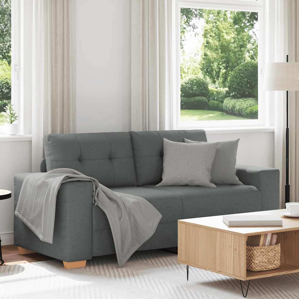 Canapé deux places gris foncé 180 x 77 x 82 cm en tissu - XIOS