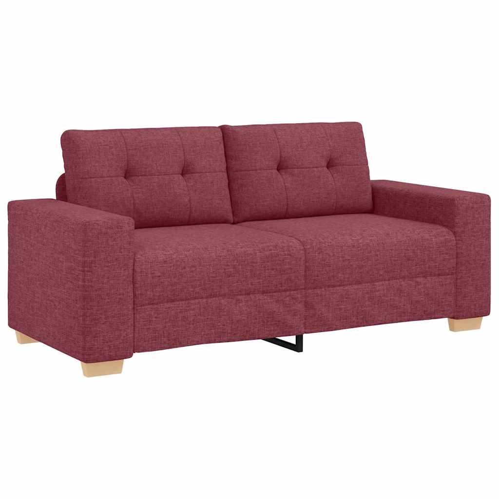 Canapé deux places rouge vin 180x77x82 cm en tissu - XIOS
