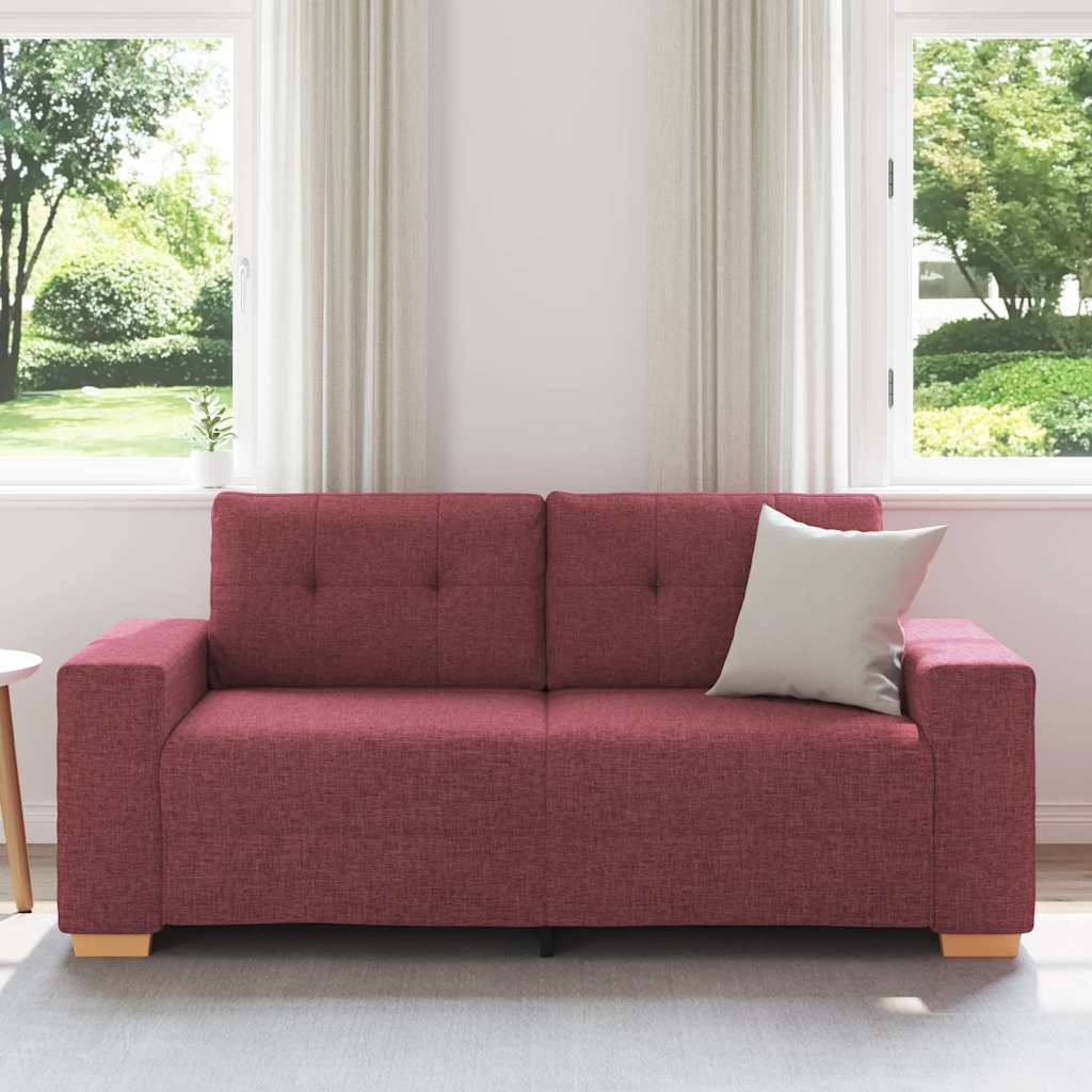 Canapé deux places rouge vin 180x77x82 cm en tissu - XIOS