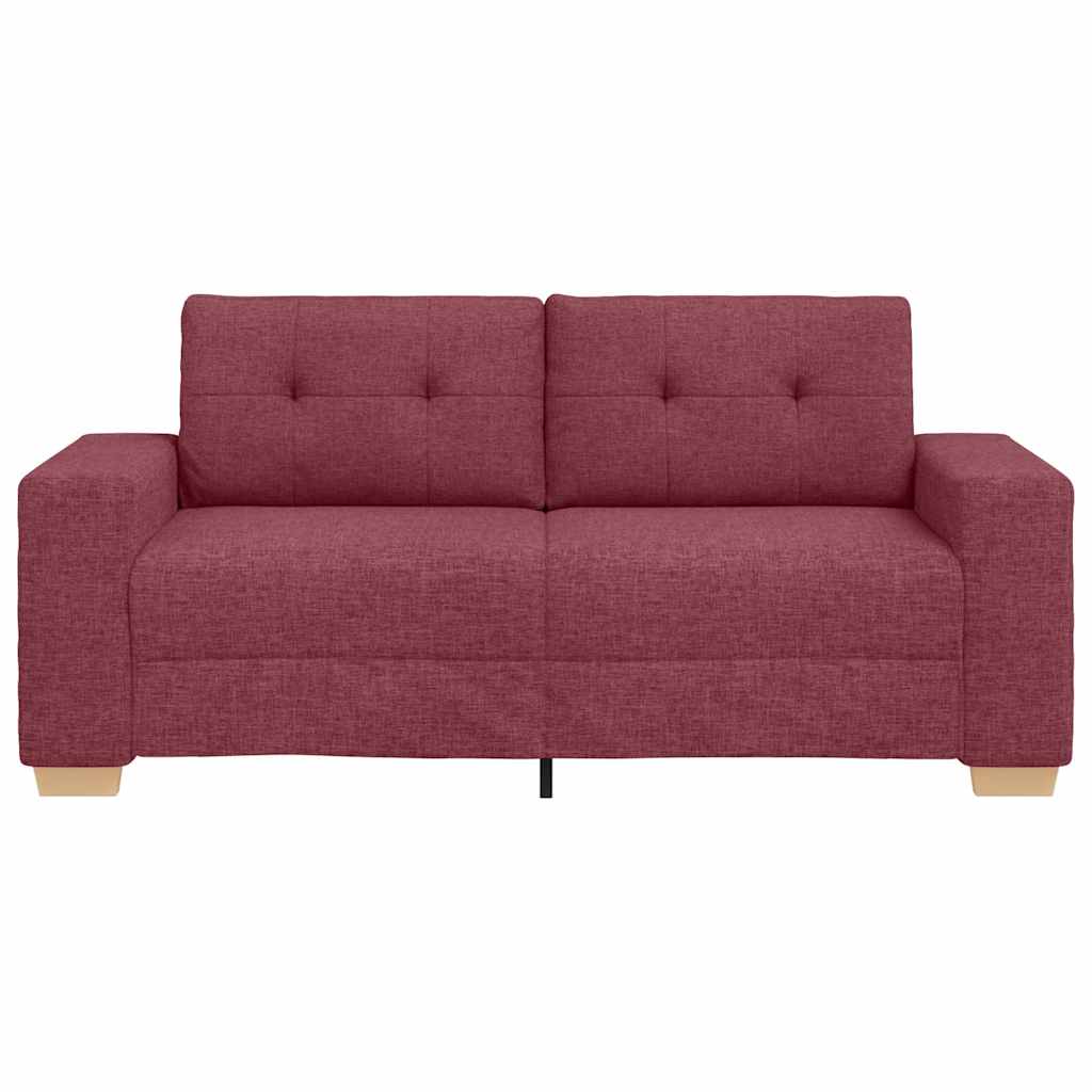 Canapé deux places rouge vin 180x77x82 cm en tissu - XIOS
