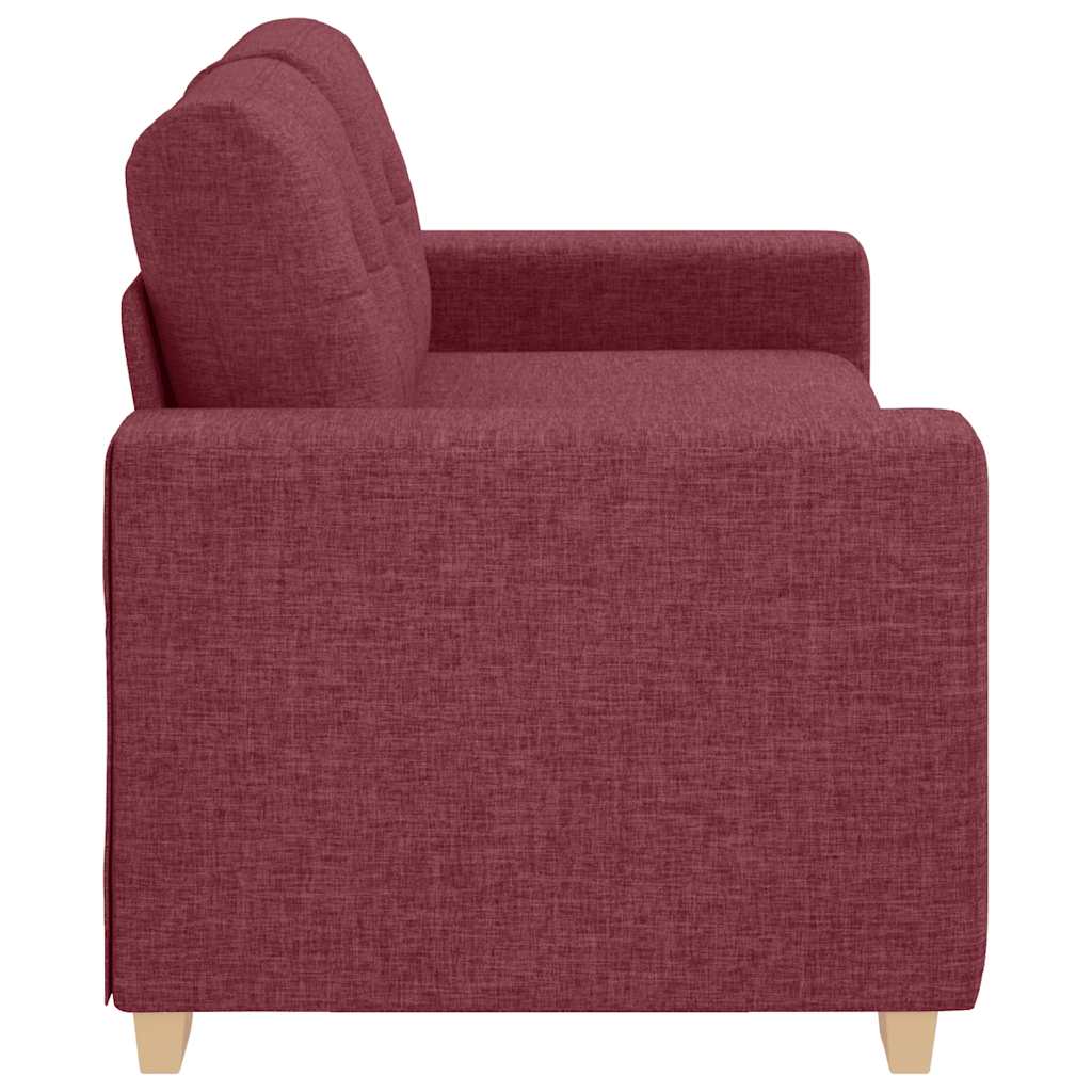Canapé deux places rouge vin 180x77x82 cm en tissu - XIOS