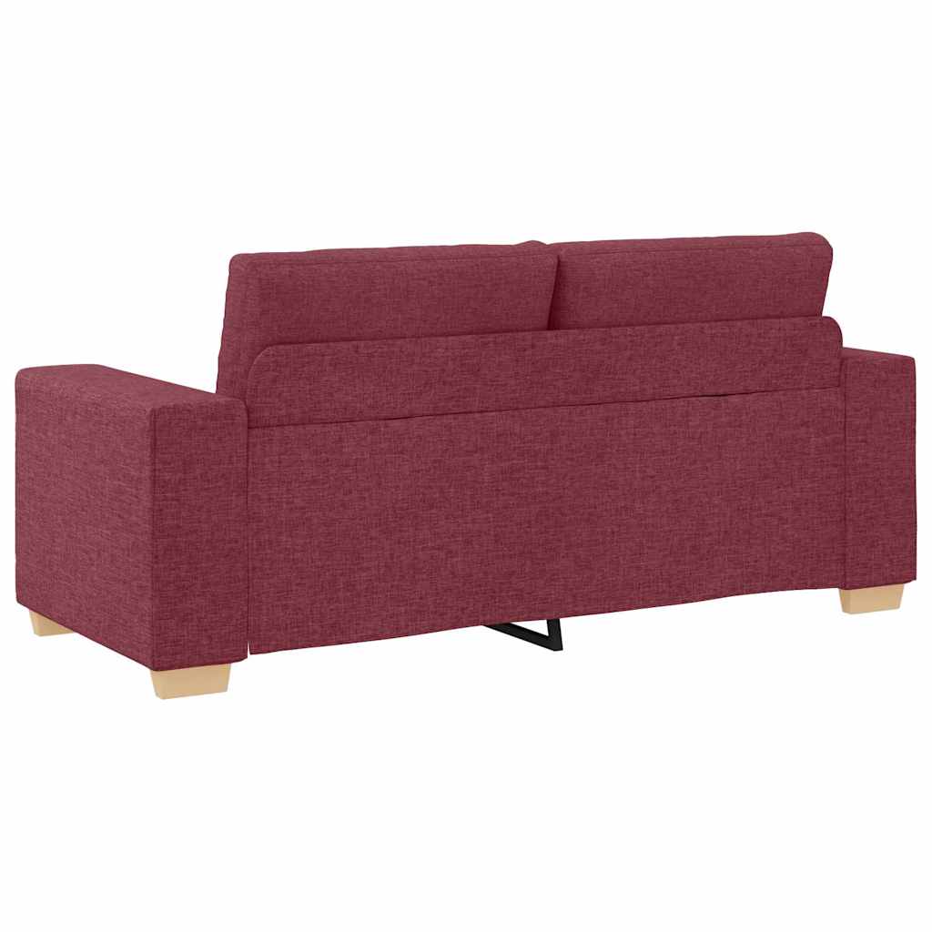 Canapé deux places rouge vin 180x77x82 cm en tissu - XIOS