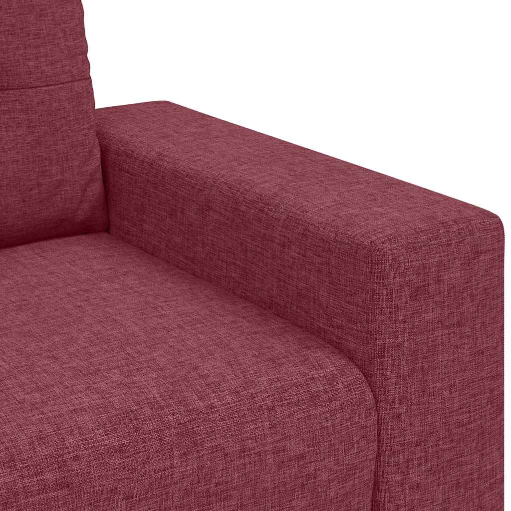 Canapé deux places rouge vin 180x77x82 cm en tissu - XIOS