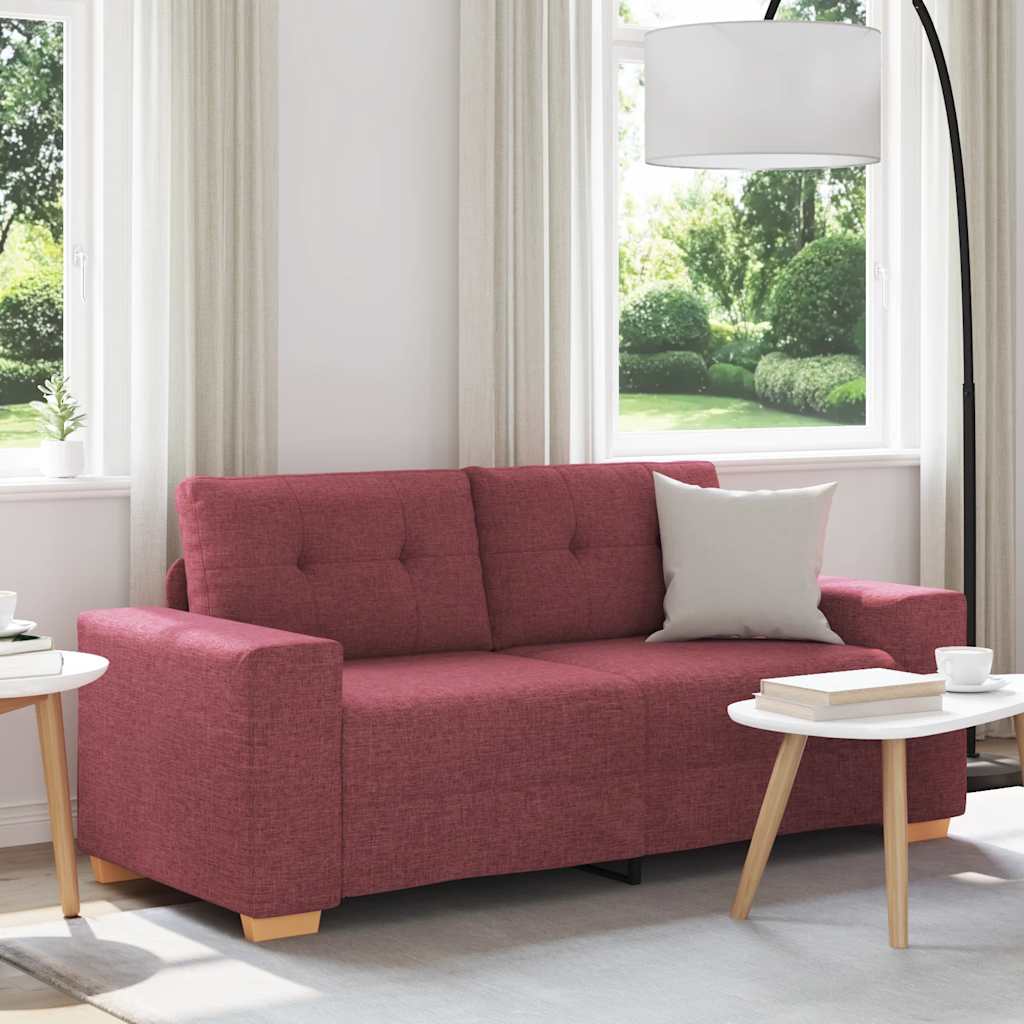 Canapé deux places rouge vin 180x77x82 cm en tissu - XIOS