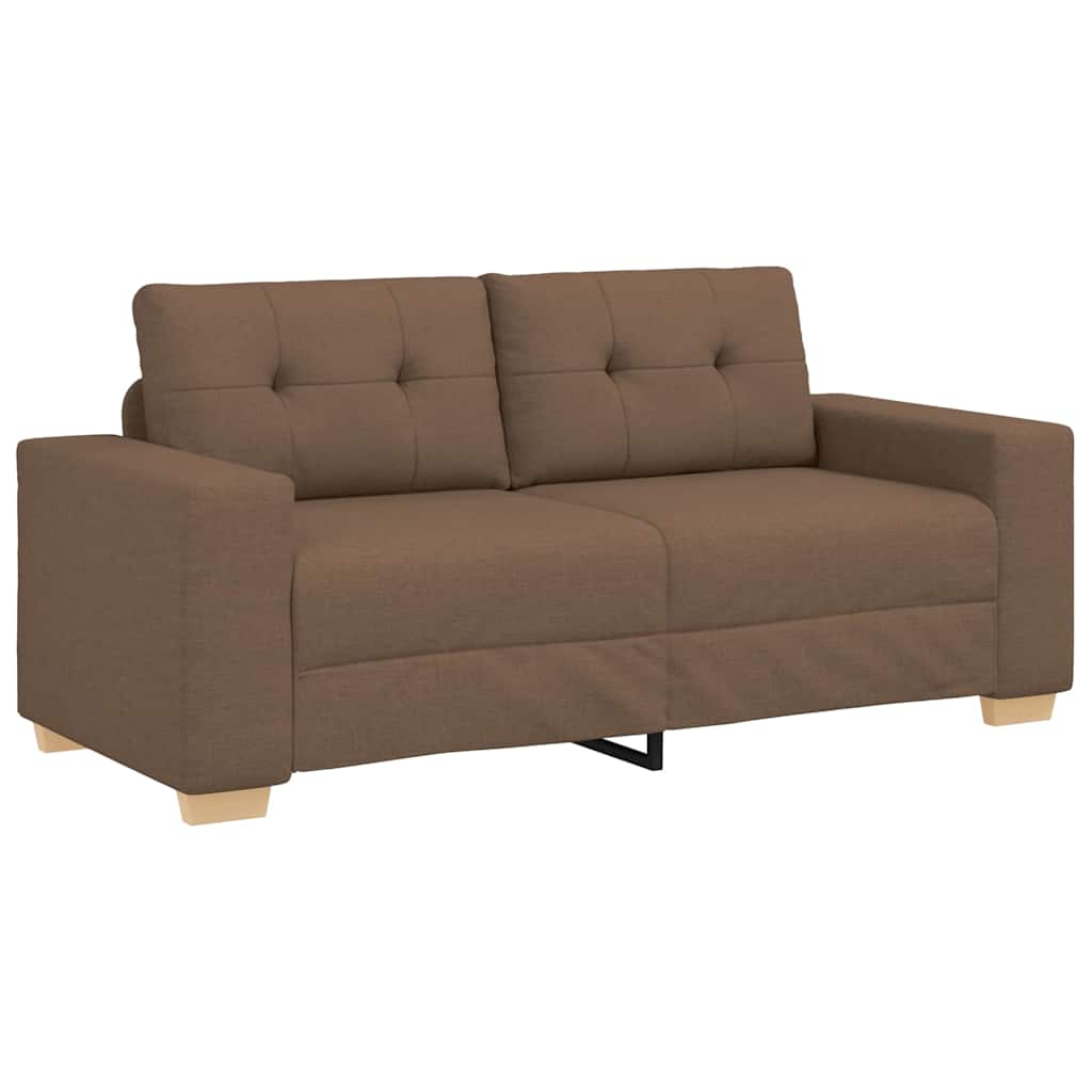 Canapé deux places marron 180x77x82 cm en tissu - XIOS