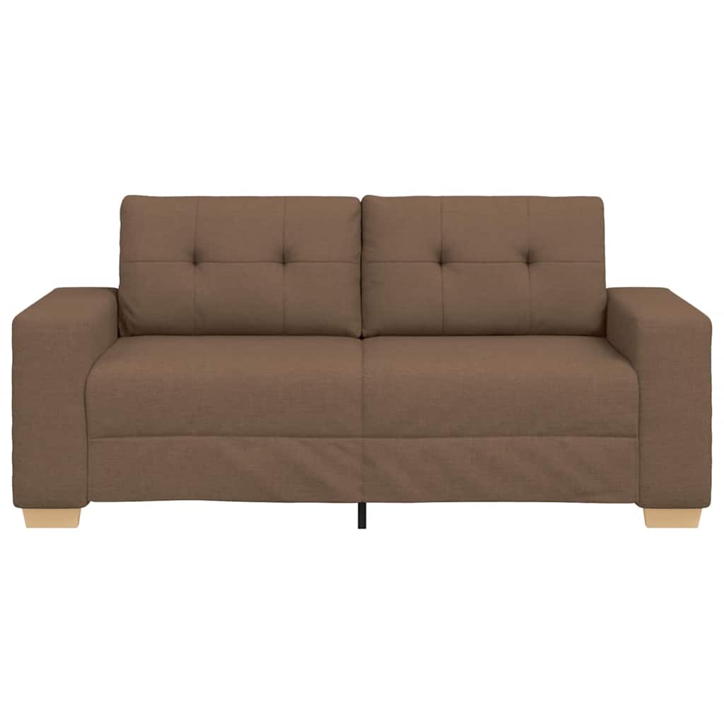 Canapé deux places marron 180x77x82 cm en tissu - XIOS