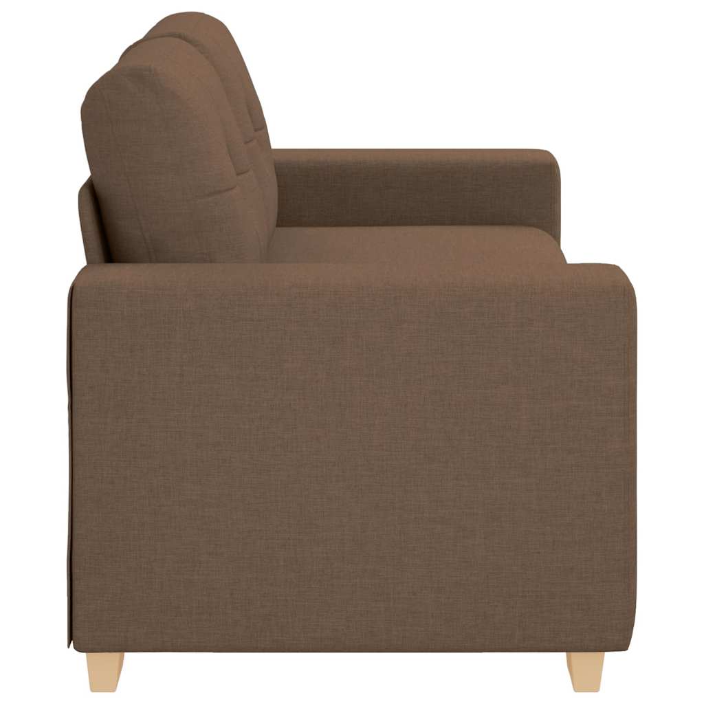 Canapé deux places marron 180x77x82 cm en tissu - XIOS