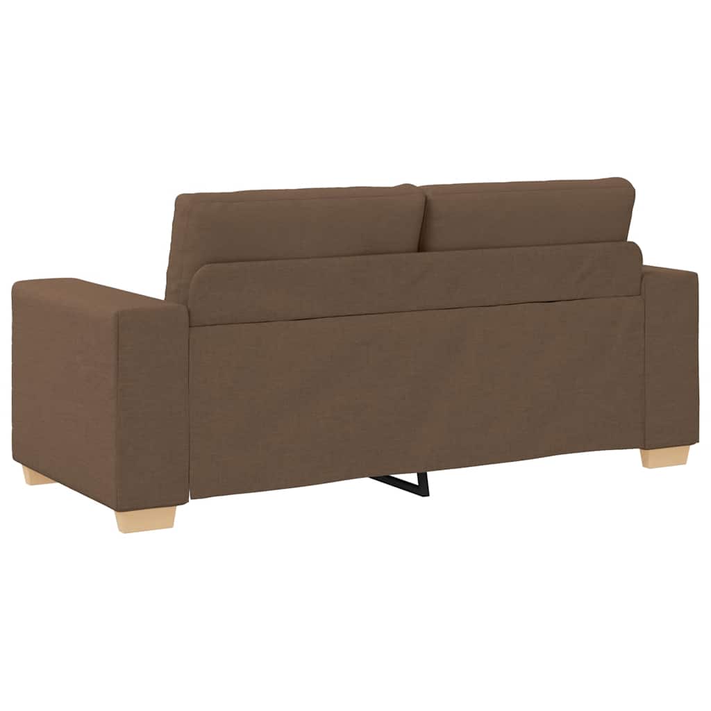 Canapé deux places marron 180x77x82 cm en tissu - XIOS