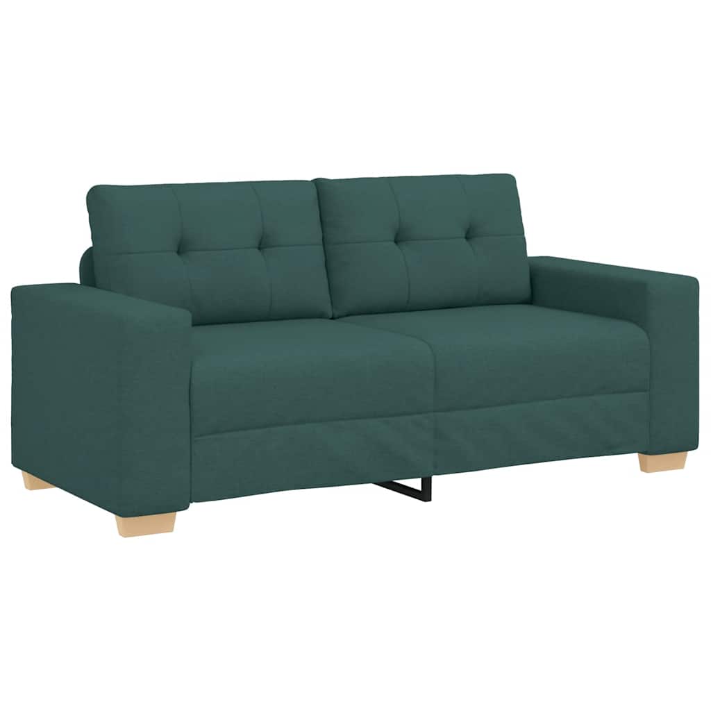 Canapé deux places vert foncé 180x77x82 cm en tissu - XIOS