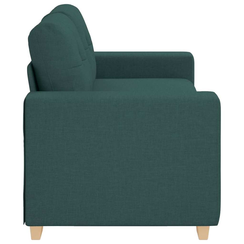 Canapé deux places vert foncé 180x77x82 cm en tissu - XIOS