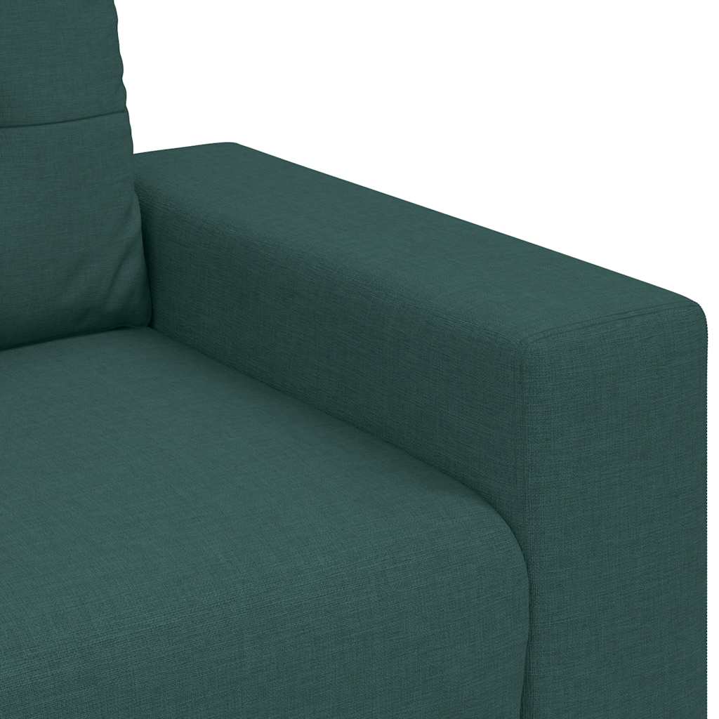 Canapé deux places vert foncé 180x77x82 cm en tissu - XIOS