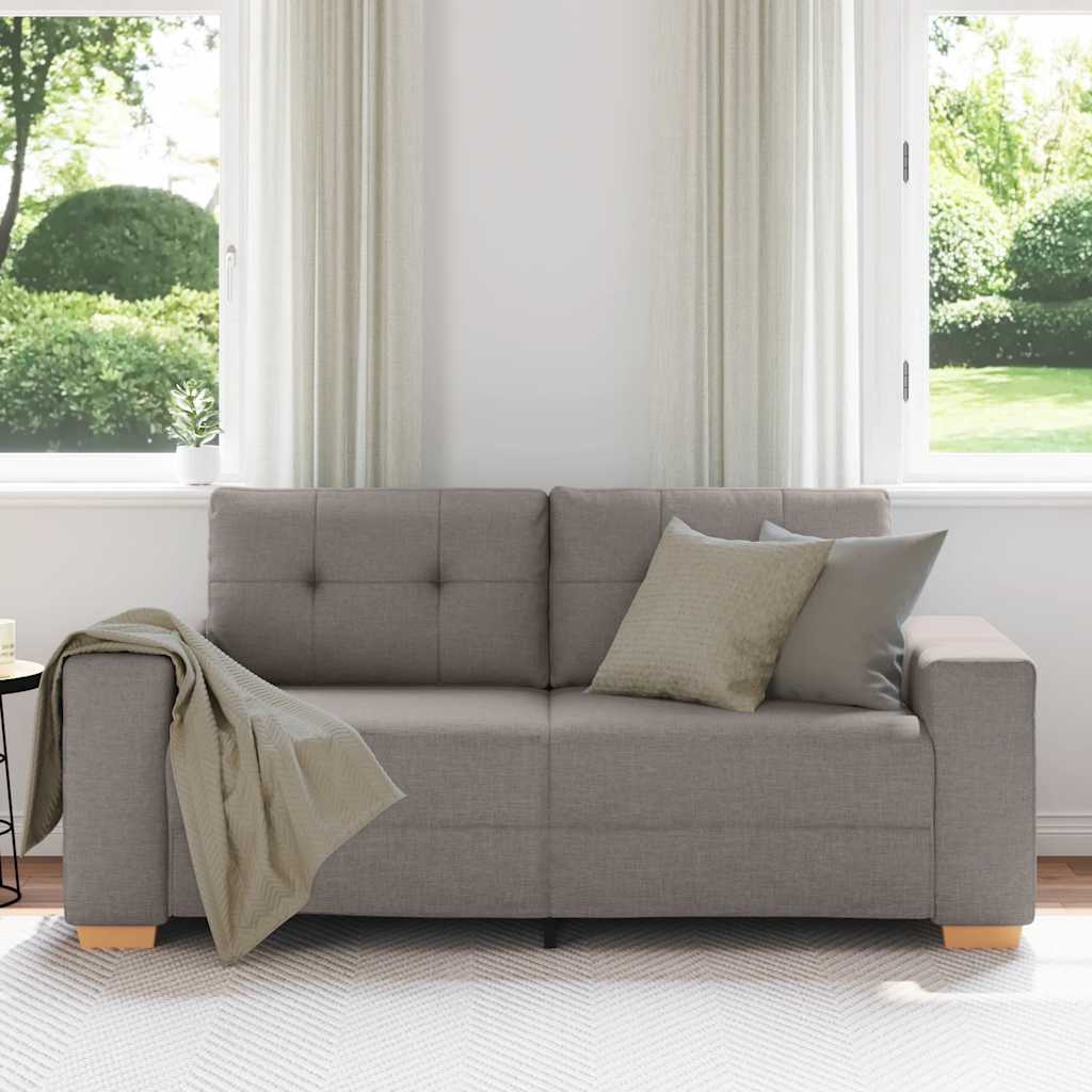 Canapé deux places taupe 180x77x82 cm en tissu - XIOS