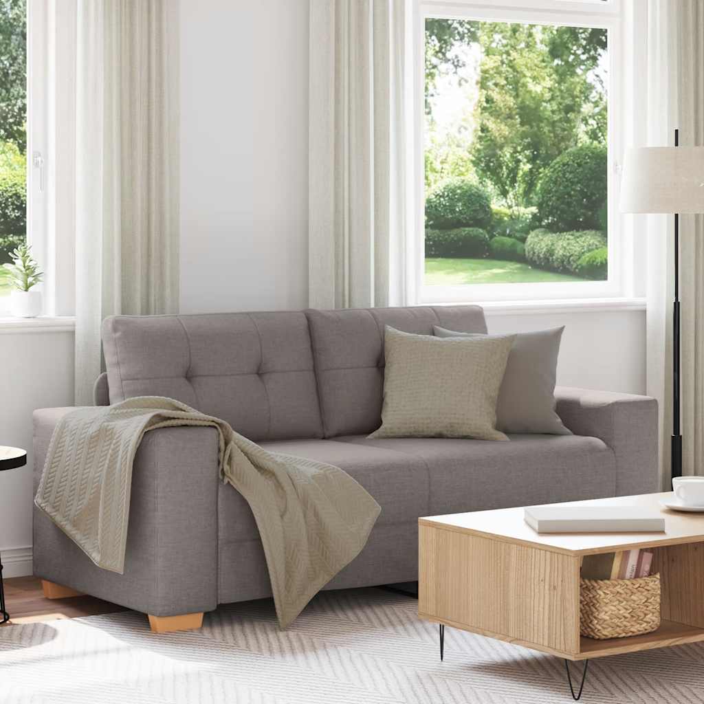 Canapé deux places taupe 180x77x82 cm en tissu - XIOS