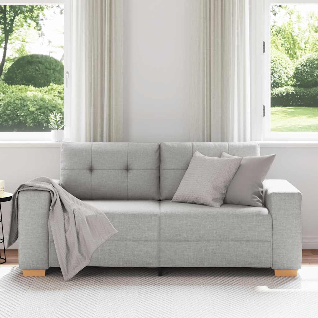 Canapé deux places gris nuage 180 x 77 x 82 cm en tissu - XIOS