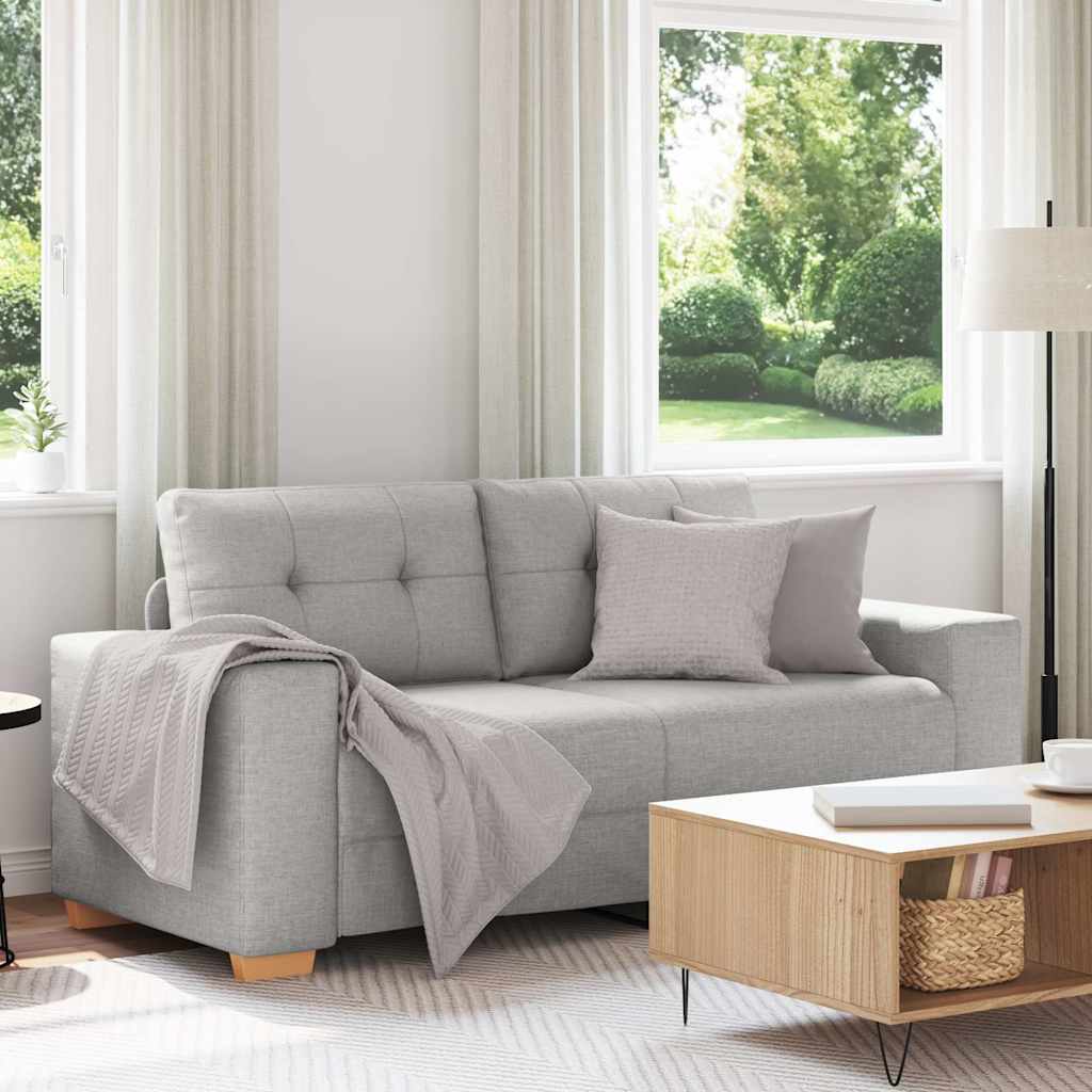 Canapé deux places gris nuage 180 x 77 x 82 cm en tissu