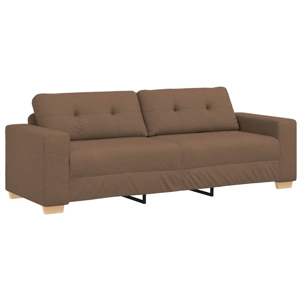 Sofa 3 places Marron 220 cm tissu - XIOS