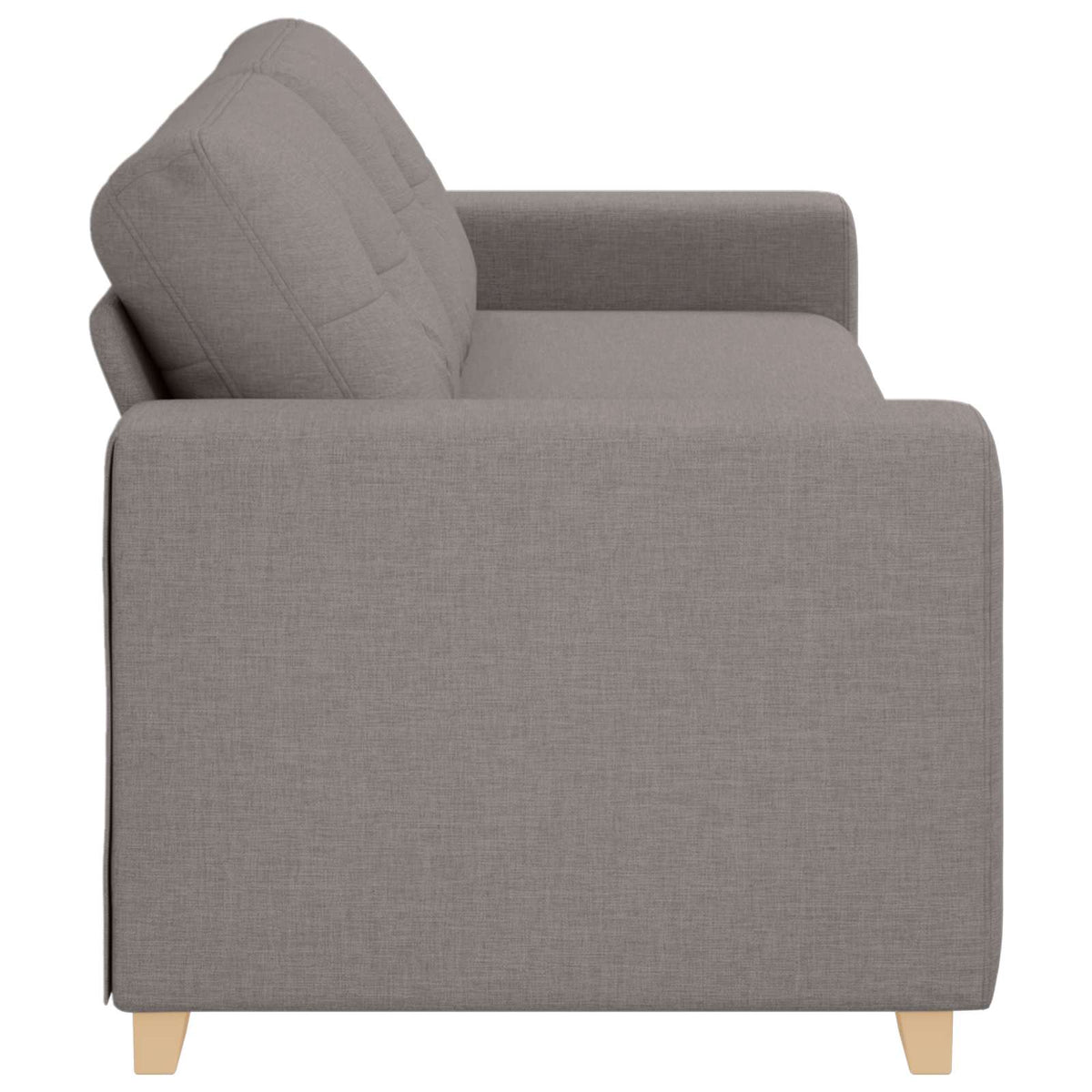 Sofa 3 places Taupe 220 cm tissu