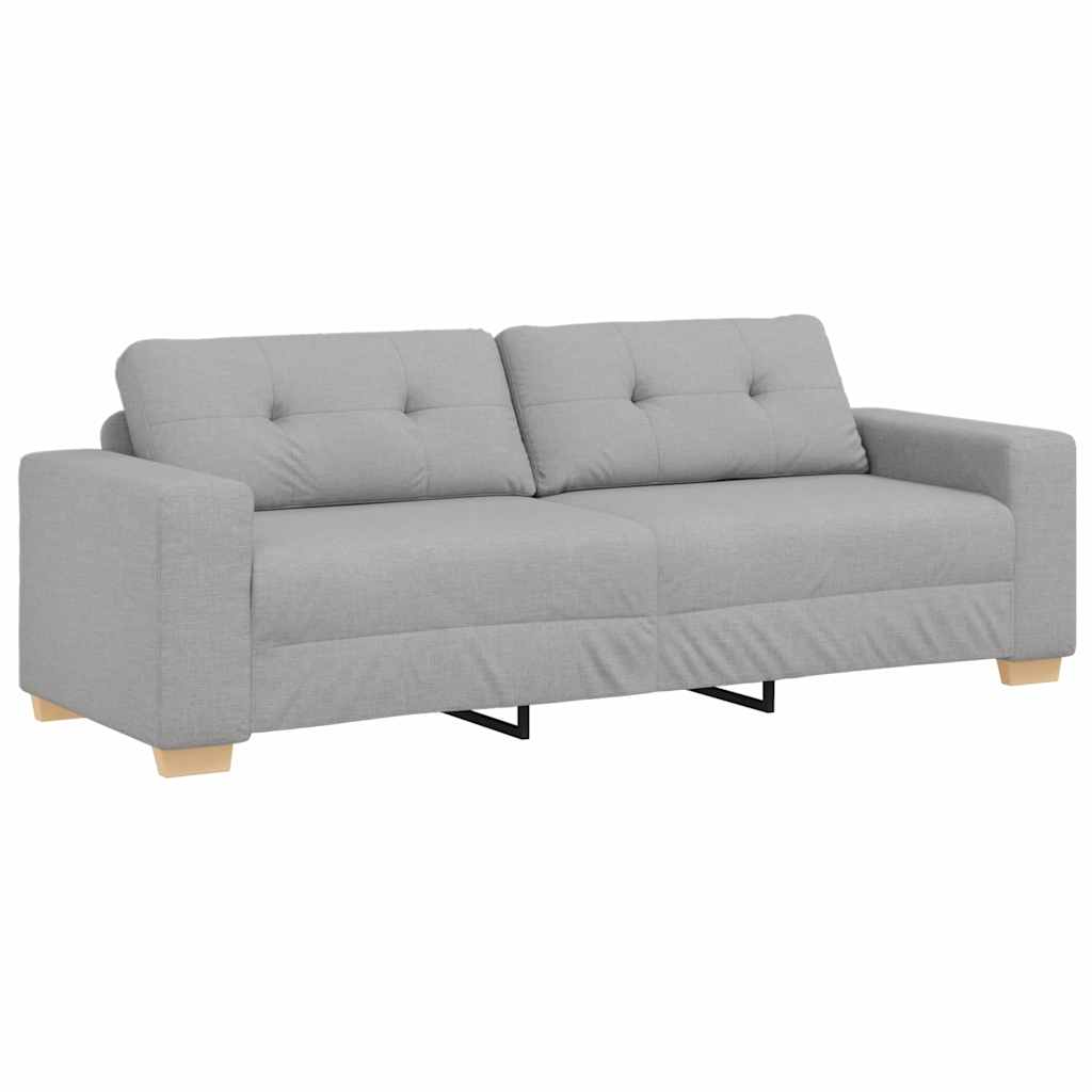 Sofa 3 places avec coussin Gris nuage tissu - XIOS