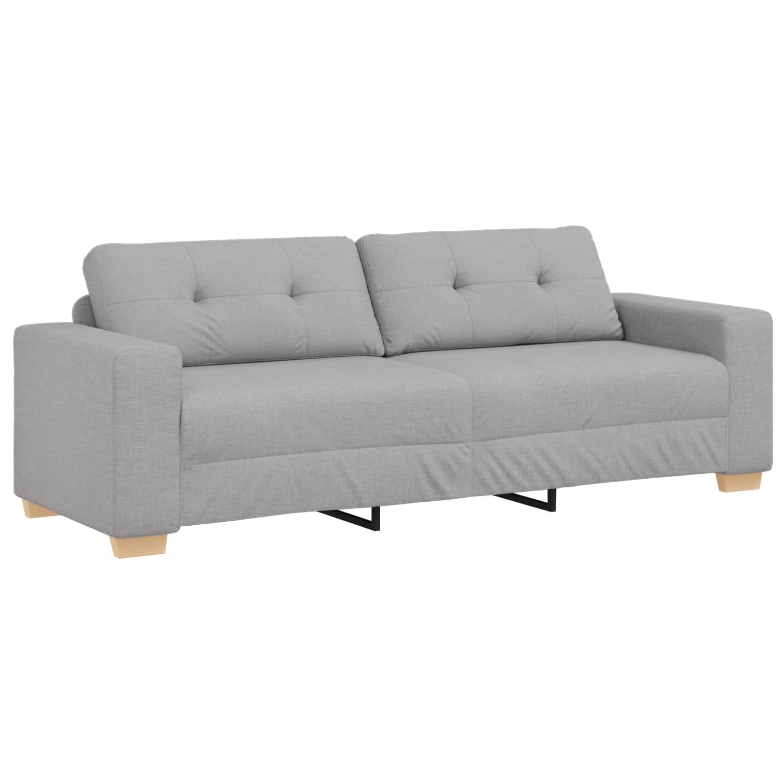 Sofa 3 places Gris nuage 220 cm tissu - XIOS