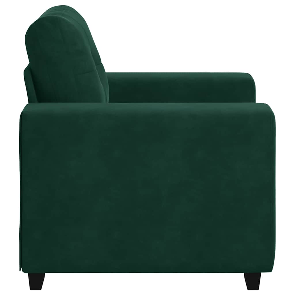 Fauteuil/canapé vert foncé 100x78x80 cm velours - XIOS