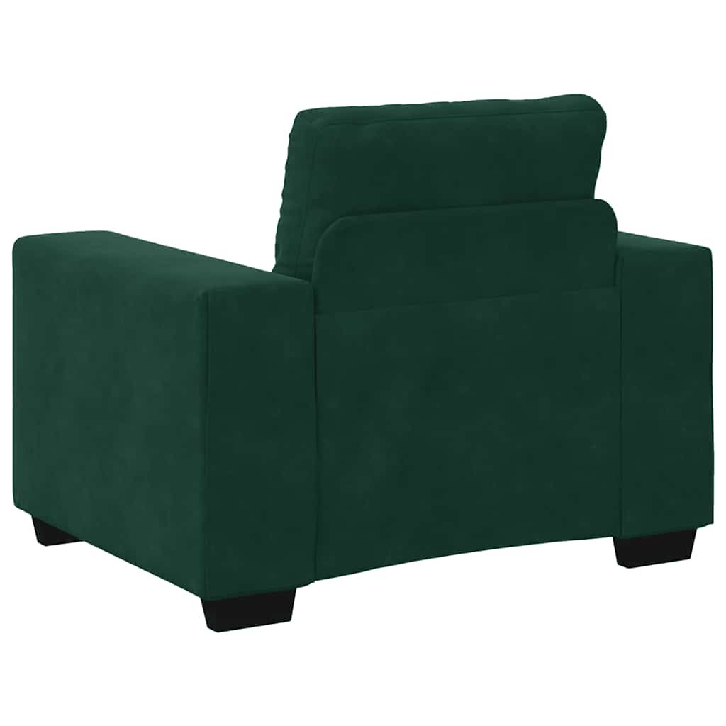 Fauteuil/canapé vert foncé 100x78x80 cm velours - XIOS