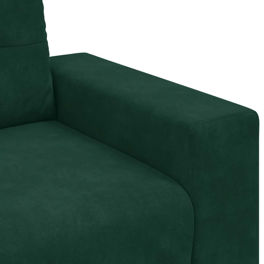Fauteuil/canapé vert foncé 100x78x80 cm velours - XIOS